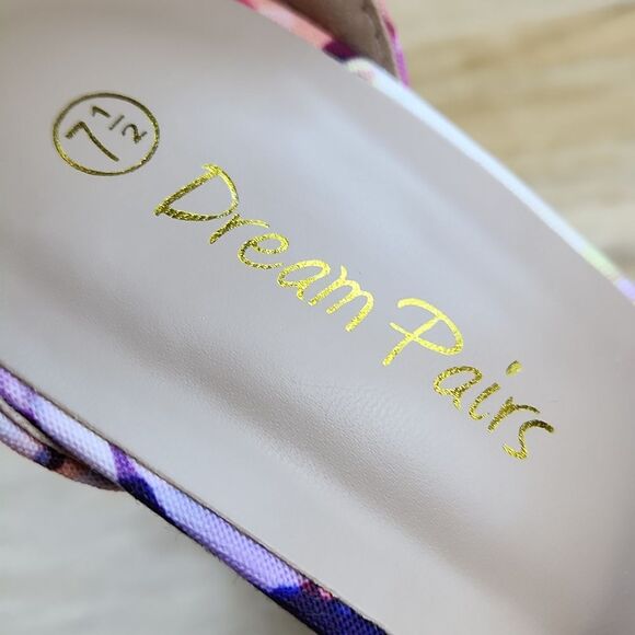 🩵NWOB Dream Pairs Gigi Floral Strappy Heels Size 7.5 - Picture 14 of 15